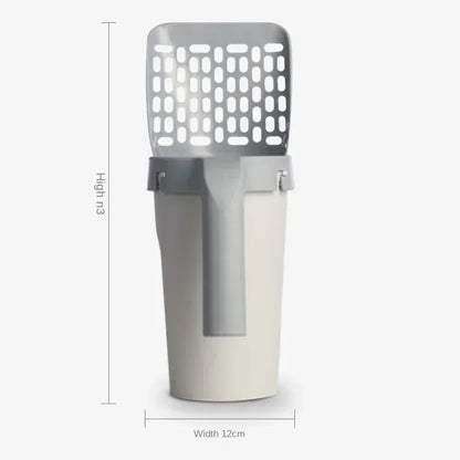 Oscar Paw Cat Litter Scoop with Built-In Bag Holder – Mess-Free Cleaning Shovel