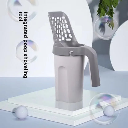 Oscar Paw Cat Litter Scoop with Built-In Bag Holder – Mess-Free Cleaning Shovel