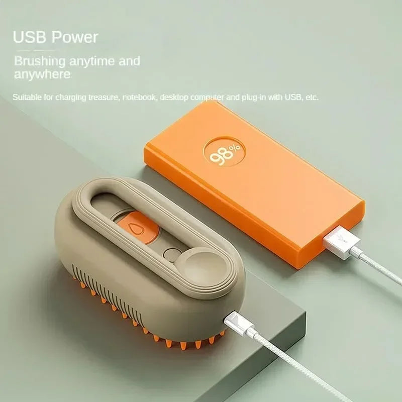 Oscar Paw 3-in-1 Steam Grooming Brush for Cats & Dogs