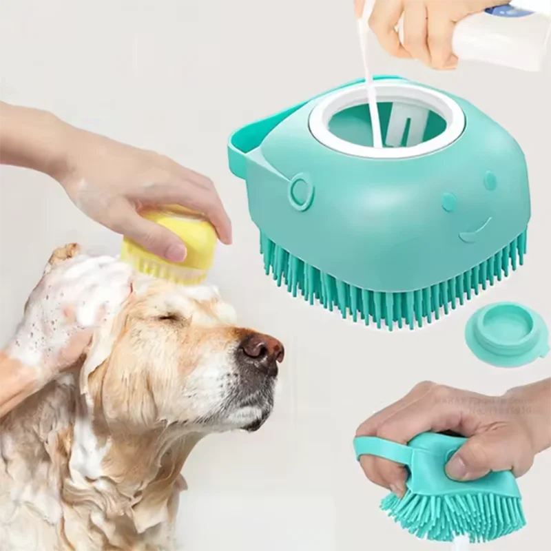 Oscar Paw Silicone Bath & Massage Brush for Dogs & Cats