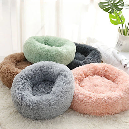 Oscar Paw Plush Pet Nest Bed – Warm, Soft & Washable