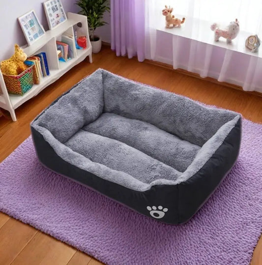 Oscar Paw Plush Pet Bed – Cozy Nest for Cats & Dogs (Multiple Sizes)
