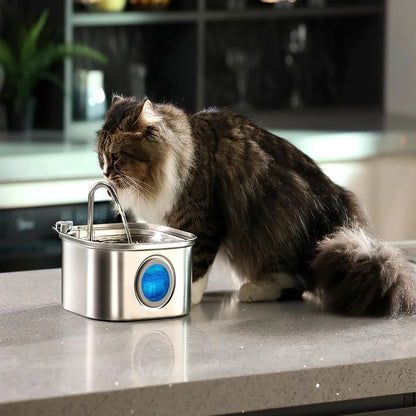 Oscar Paw Smart Stainless Steel Pet Water Fountain (3.2L)