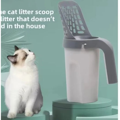 Oscar Paw Cat Litter Scoop with Built-In Bag Holder – Mess-Free Cleaning Shovel