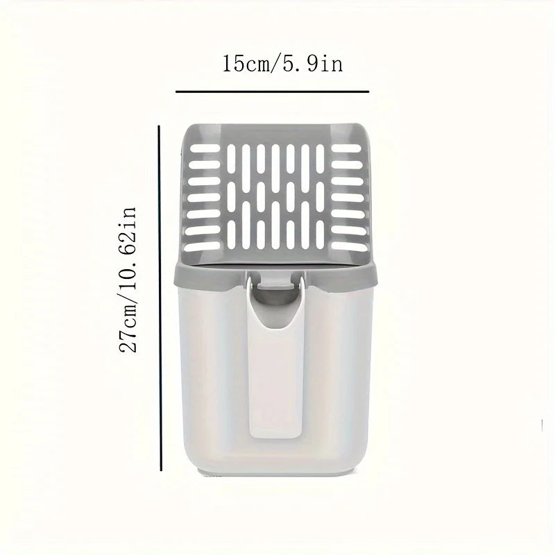 Oscar Paw Cat Litter Scoop with Built-In Waste Bag Holder