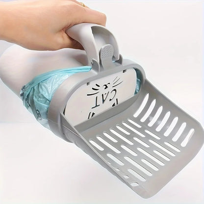 Oscar Paw Cat Litter Scoop with Built-In Waste Bag Holder