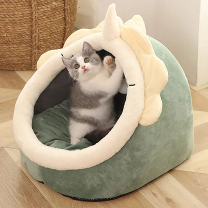 Oscar Paw Cozy Tent Bed for Cats & Small Dogs (100% Cotton)