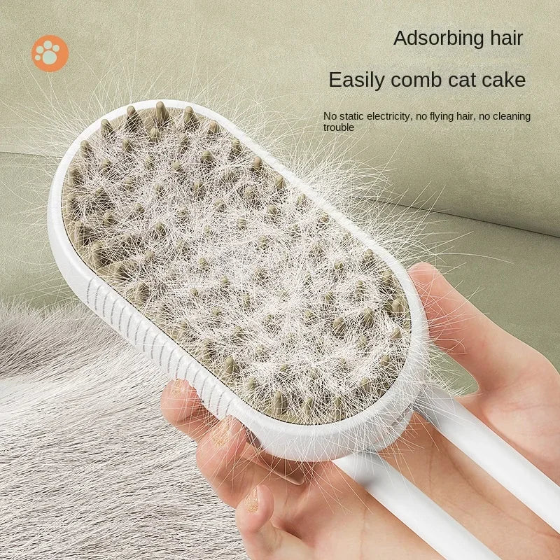 Oscar Paw 3-in-1 Steam Grooming Brush for Cats & Dogs