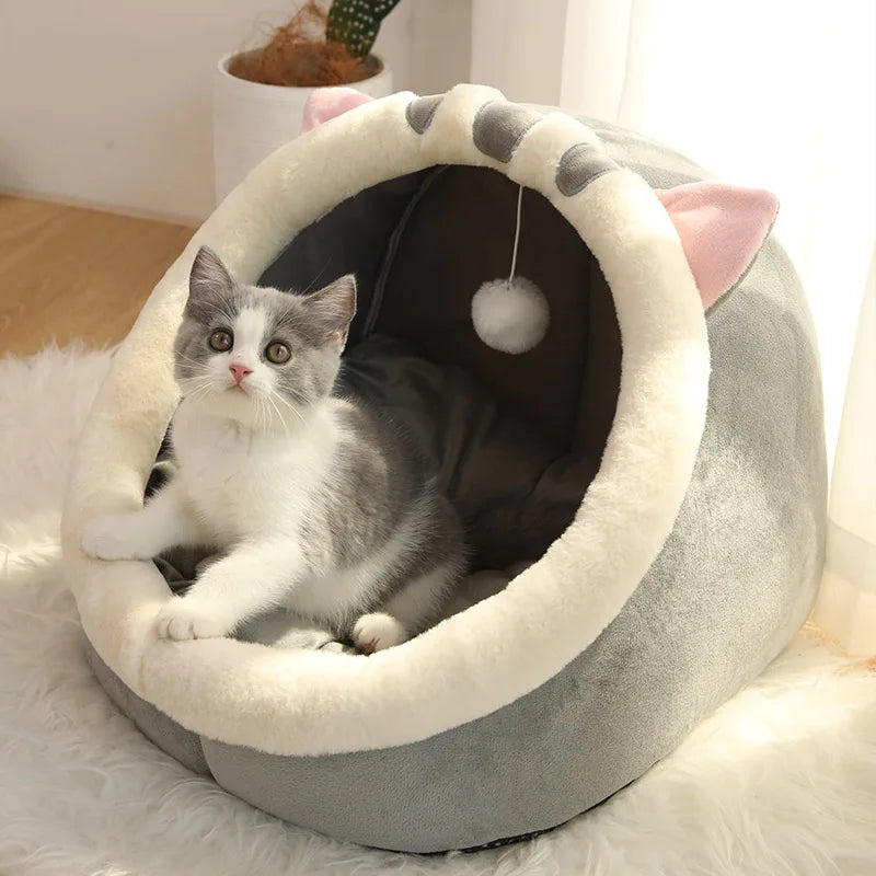 Oscar Paw Cozy Tent Bed for Cats & Small Dogs (100% Cotton)