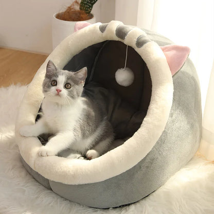 Oscar Paw Cozy Tent Bed for Cats & Small Dogs (100% Cotton)
