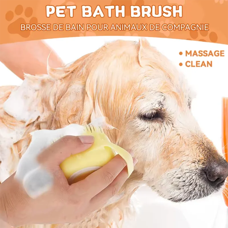 Oscar Paw Silicone Bath & Massage Brush for Dogs & Cats