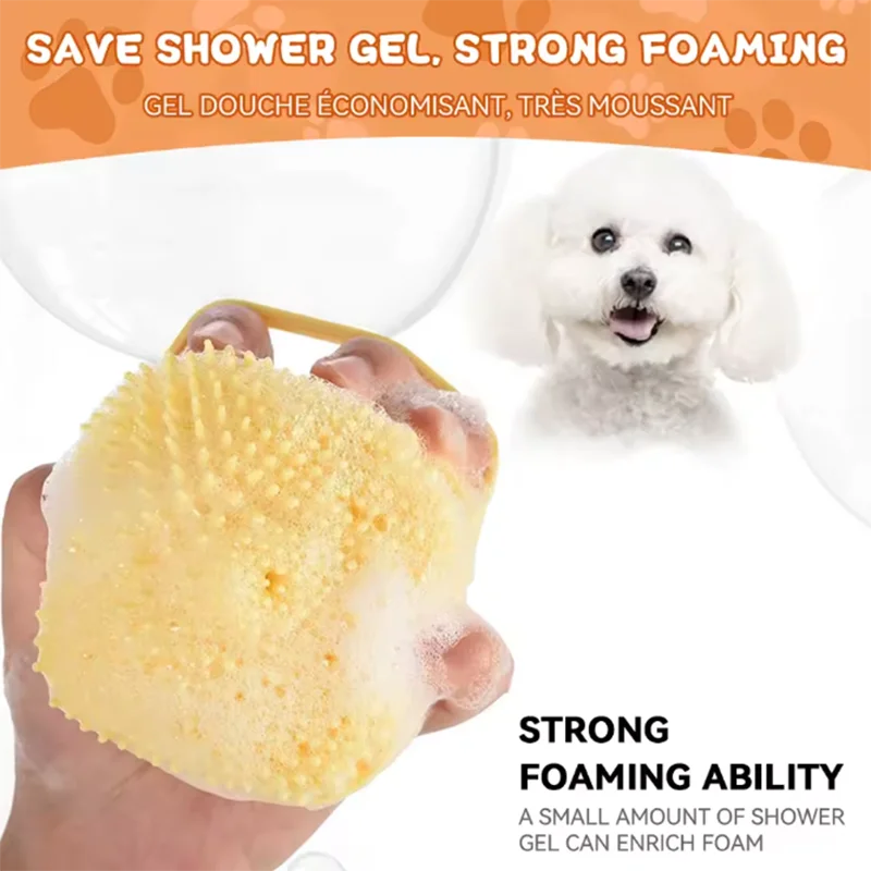 Oscar Paw Silicone Bath & Massage Brush for Dogs & Cats