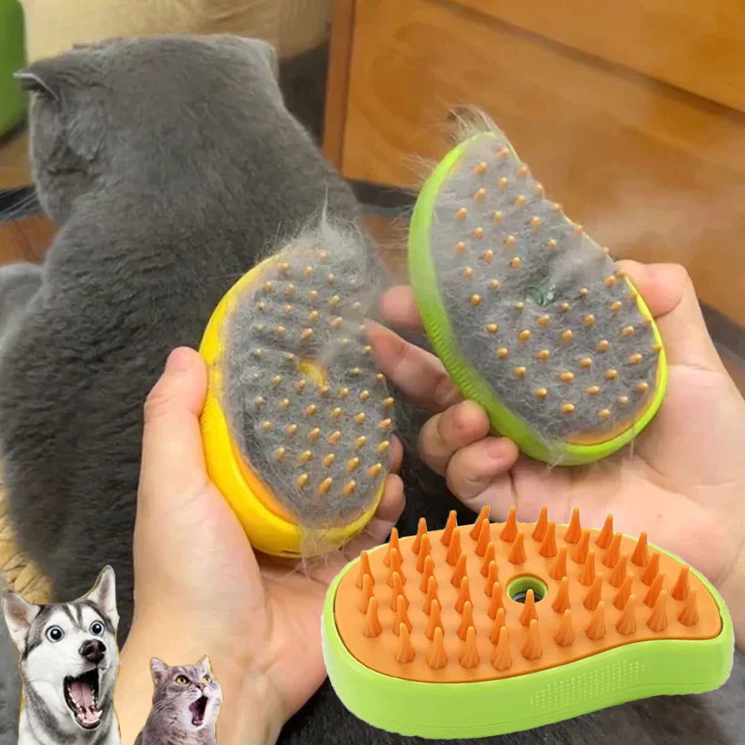 OscarPaw™ SteamGlow 3-in-1 Pet Grooming Brush