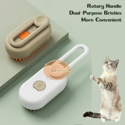 Oscar Paw 3-in-1 Steam Grooming Brush for Cats & Dogs