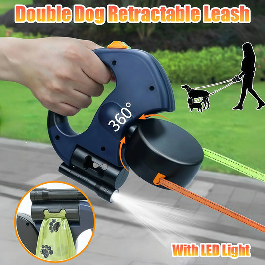🐾 OscarPaw™ DuoWalk Pro LED Leash